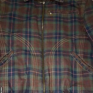 Jozef Sloboda - M 50s Style Plaid Zippered Jacket